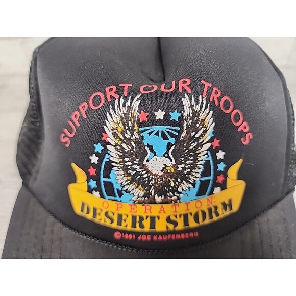 Vintage Support Our Troops Operation Desert Storm Eagle Hat 1991 Joe Kaufenberg - Picture 5 of 8